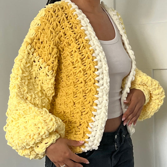 LEMON CROCHET CARDI