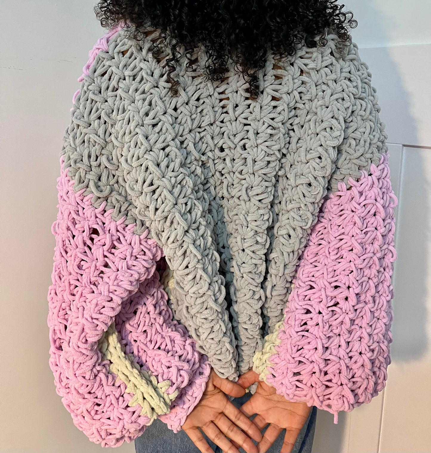 SHERBET CROCHET CARDI